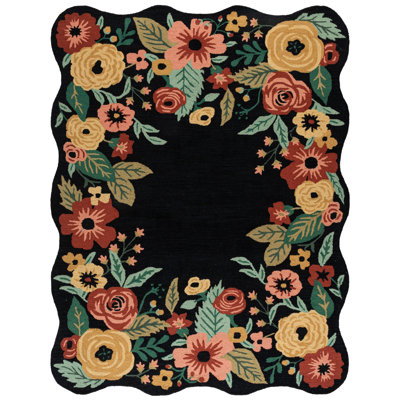 Tapis d'intérieur en laine touffeté à la main Jardin