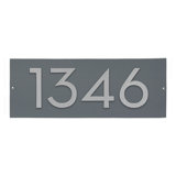 Floating Modern 4" Number Horizontal Address Plaque (4 Digits)