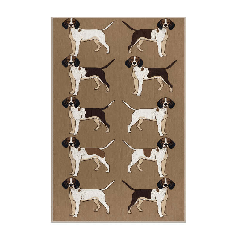 Tapis lavable avec pointeur pour chien, Rectangulaire 2 pi x 3 pi