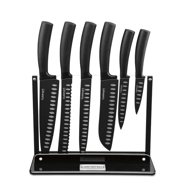 Knife Set, 9-Piece Black Professional Kitchen Knife Set for Chef, Super  Sharp Knife Set with Acrylic Stand, Stainless Steel Knife Block Set for