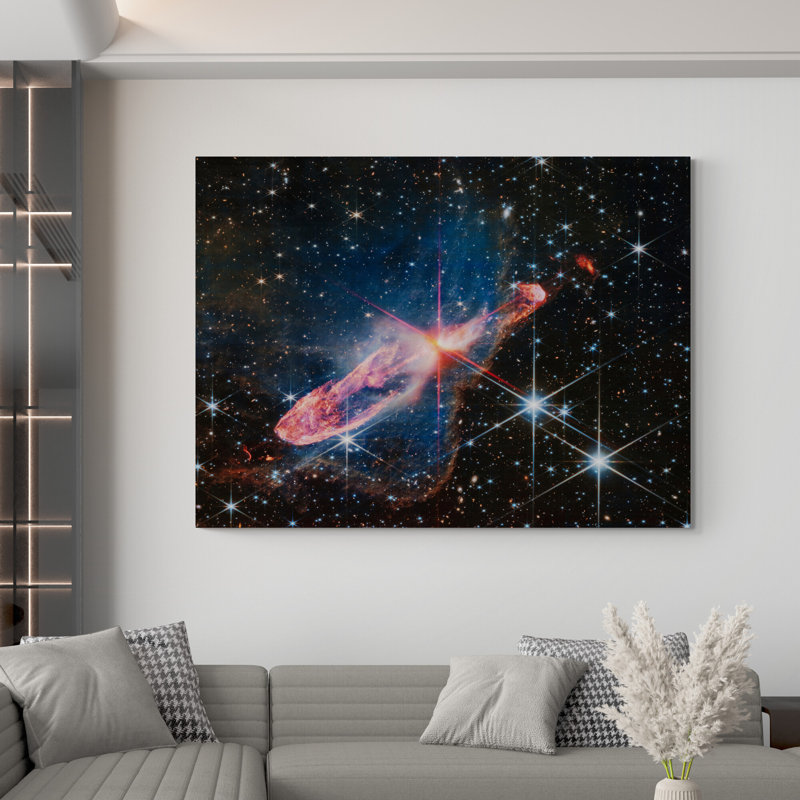 NASA - James Webb Telescope - Herbig-Haro 46/47 - Print on Canvas, 61" W x 41" H