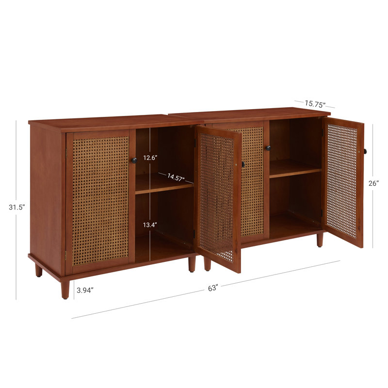 Rothsville TV Stand for TVs up to 55", Walnut