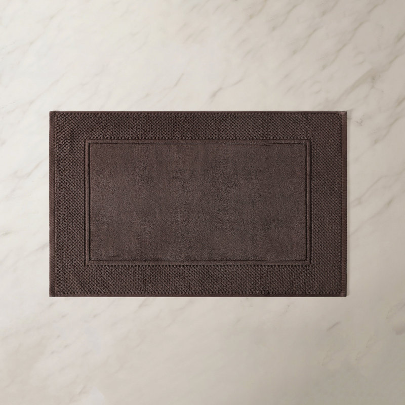 Egyptian Cotton Soft Border Bath Mat, Earth