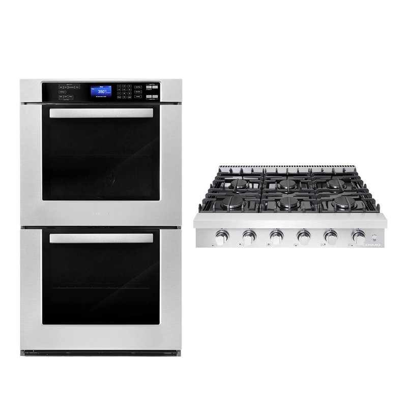 Ensemble de cuisine 2 pièces avec plaque de cuisson au gaz 35,88 po et four mural