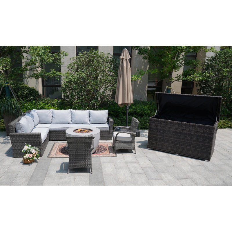 Ensemble de conversation modulaire avec coussins