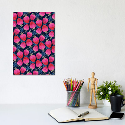 Ombre Strawberries by Jo Taylor - Wrapped Canvas Print