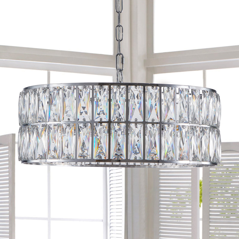 Luminaire suspendu moderne en cristal 20 po