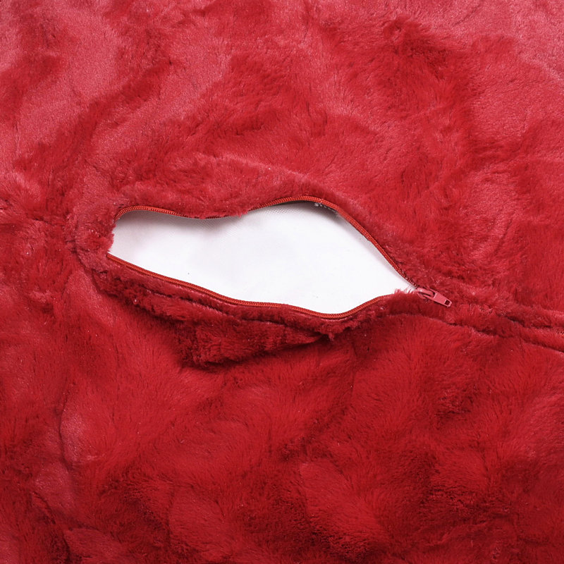 Fauteuil à billes rouge en fausse fourrure, 4 pi Des sièges confortables et relaxants. Rempli de mousse viscoélastique déchiquetée de qualité supérieure. Housse lavable pour un entretien facile. Idéal pour les chambres d'adultes. Double longévité. 45 po