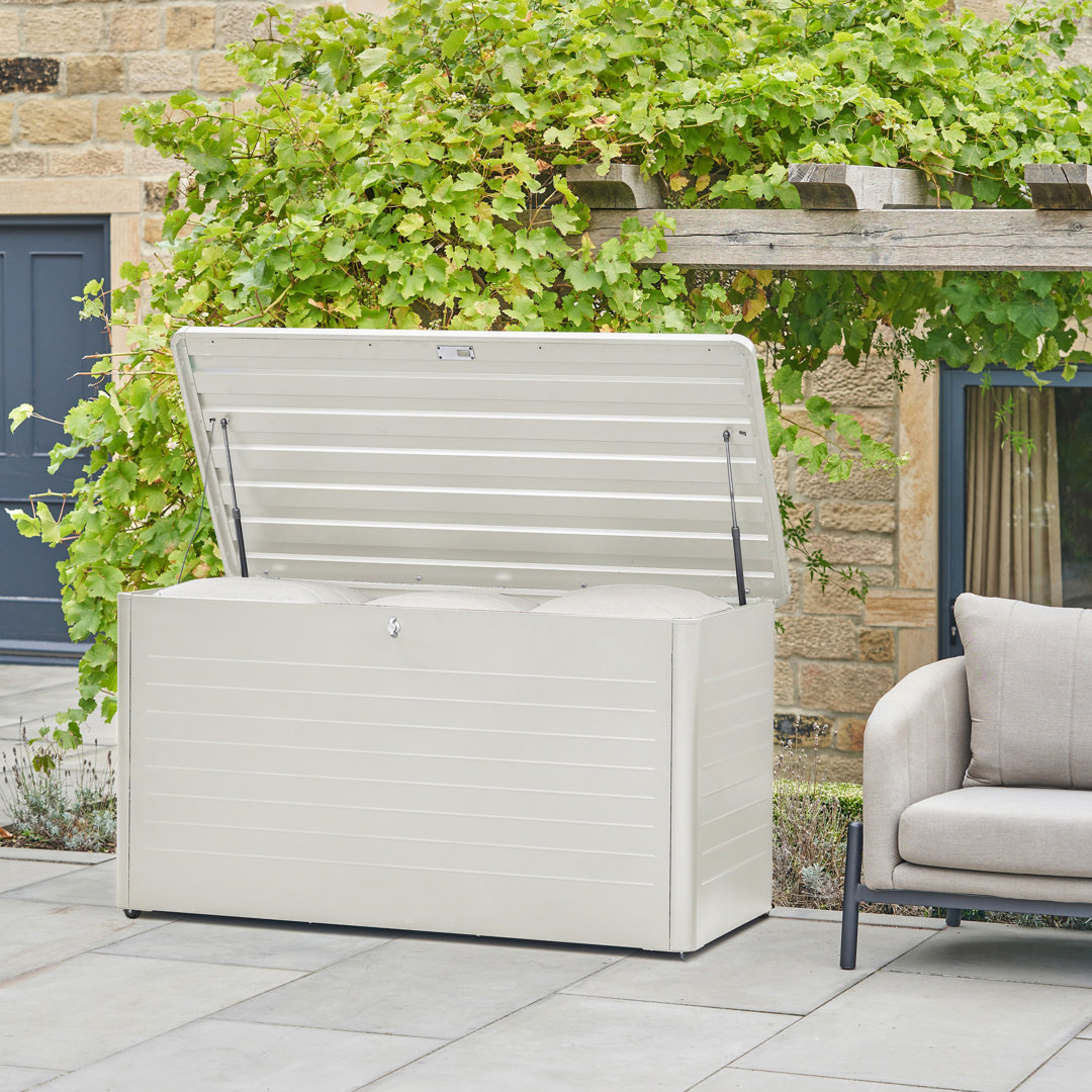 Dakota Fields Chalandra 160cm W Galvanised Steel Lockable Deck Box with Wheels