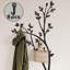 Portemanteau mural pour arbre, 6 crochets - support pour art mural en métal robuste, organisateur de vestibule fonctionnel, portemanteau mural décoratif noir