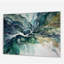Vert vert bleu marbré Dreamscape II - abstrait géométrique mural acrylique-101522278