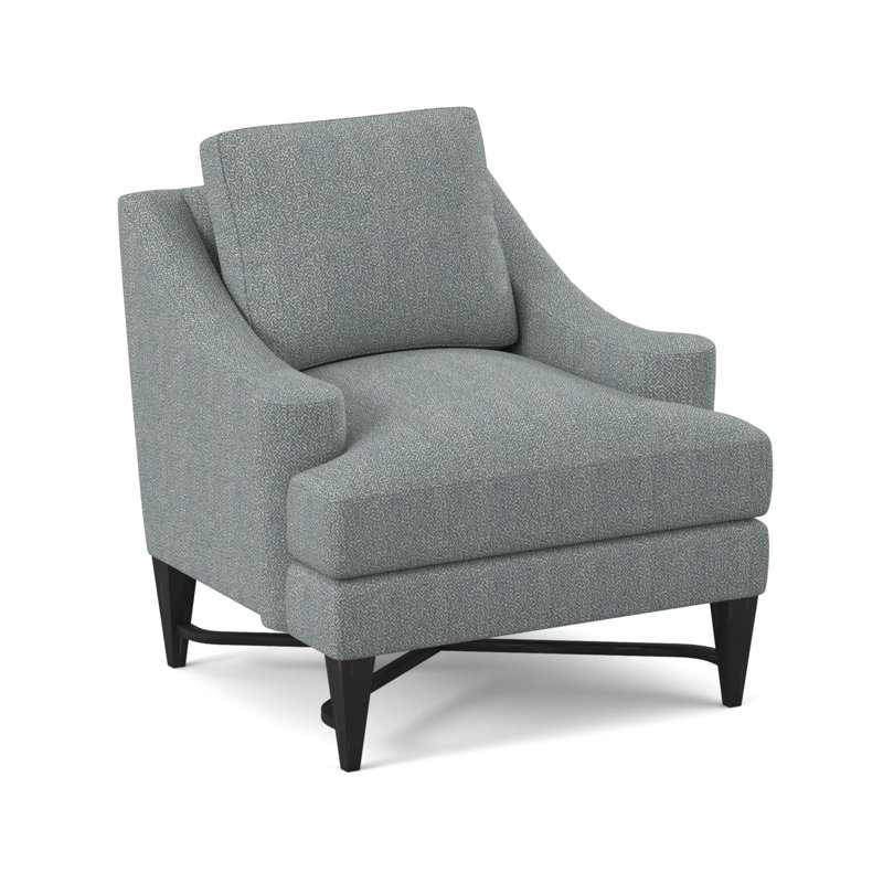 Foxtrot Upholstered Armchair, Vintage Ebony, Maya Cyan