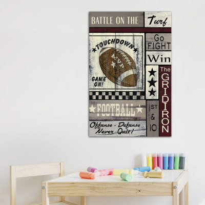 «Football Game on» par Linda Spivey - impression d'art graphique