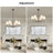Velora 6-light Metal Chandelier With White Linen Shades-641858608