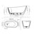 Modern Acrylic Freestanding Bathtub - Glossy White Soaking Tub with Pre-Drilled Drain and Overflow-128918858