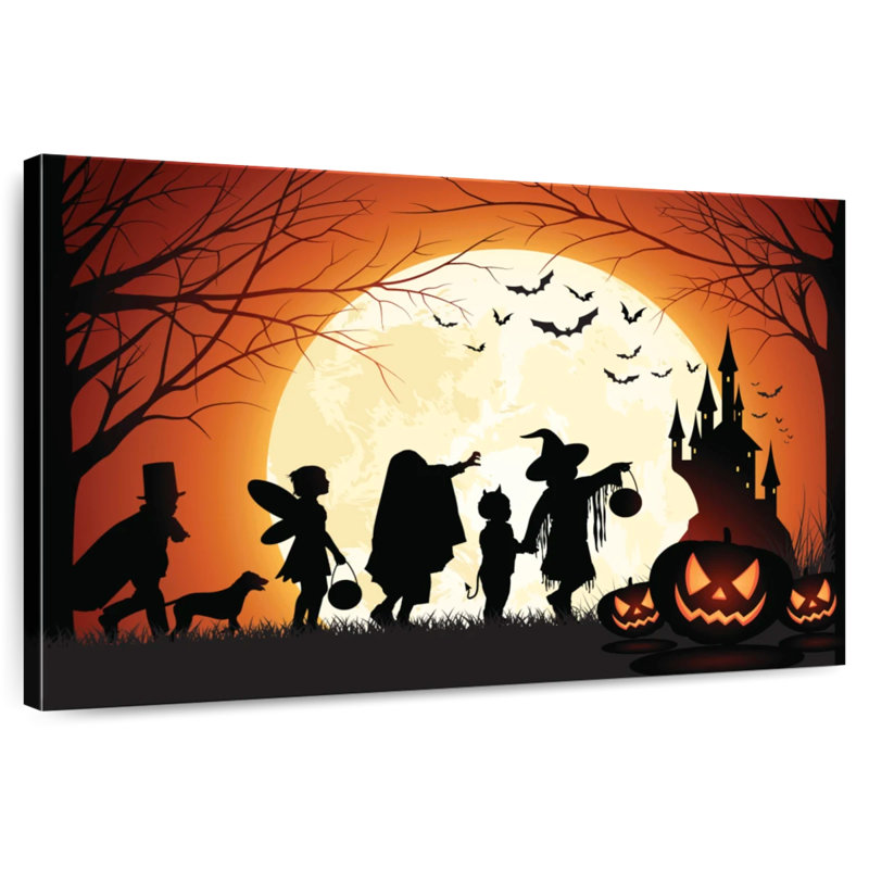 Un tour ou un traitement d'Halloween, H 16 po x l 24 po