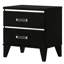 Table de chevet spacieuse pour la chambre à coucher en noir - 2 tiroirs pour un rangement en douceur