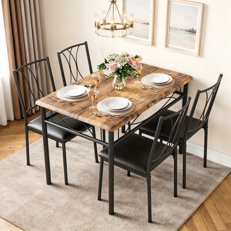 4 - Person Dining Set, Brown