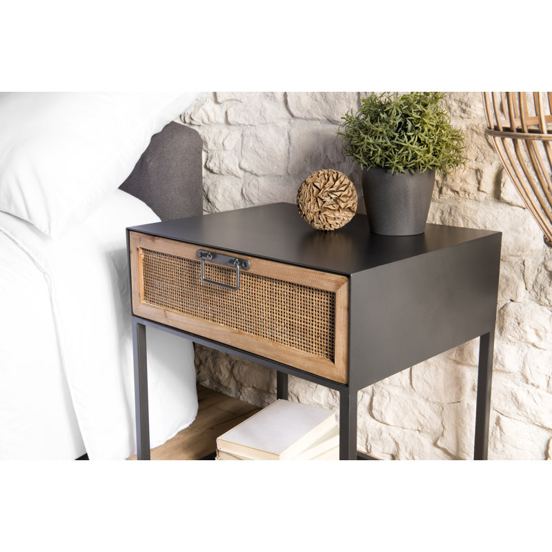 Ware 48cm W Metal Bedside Table