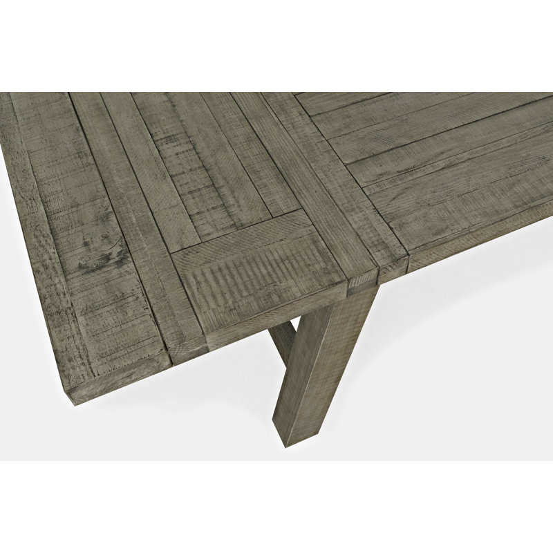 Fahrettin Pine Solid Wood Dining Table, Driftwood Gray