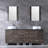 72.4'' Double Bathroom Vanity with Glass Top with Mirror