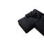 Canapé modulaire Cloud avec méridienne en forme de L, siège profond - 106,3 x 69 x 33 po - Velours côtelé - 1 pièce - Canapé modulaire - noir - avec méridienne réversible