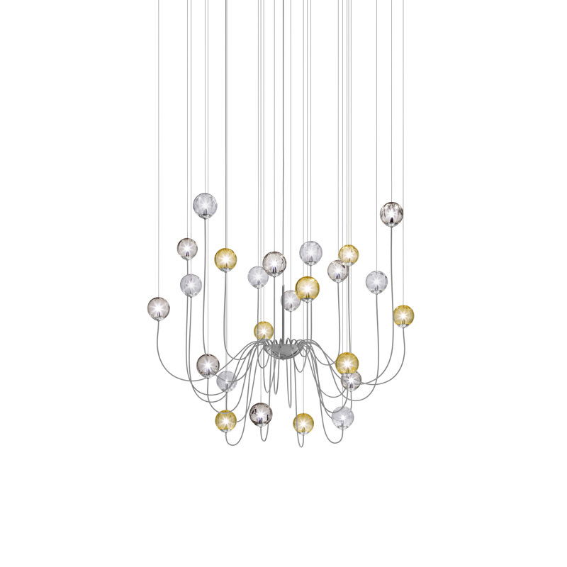 Puppet Suspension 24P Multicolor 2 Matt Black 1 G9 Ul, Smoky Transparent;Crystal Transparent, Glossy Chrome