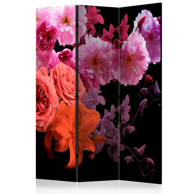53'' W x 68'' H 3 - Panel Solid Wood Folding Room Divider