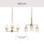Lustre 3 lumières en or brossé avec abat-jour en verre gravé Replay Collection-131435580-131435584-131435585
