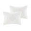 Très grand / chenille de coton très grand. Motif géométrique. Remplir. 2 taies décoratives assorties. . Rembourrage toutes saisons lavable et lavable. Laver à la machine