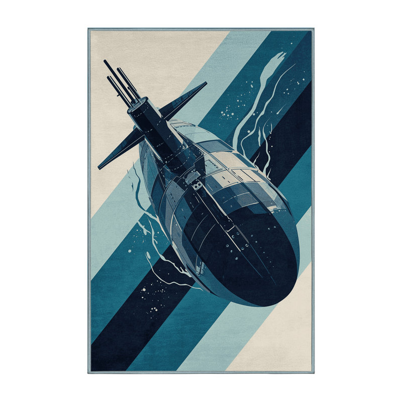 Tapis gris Soft Softh Edingworth Submarine, 8 x 10