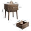 Ensemble de 2 pièces de table de chevet avec poignées en métal de style médiéval-moderne, ensemble de 2 pièces 15,75 po x 15,75 po x 21,65 po