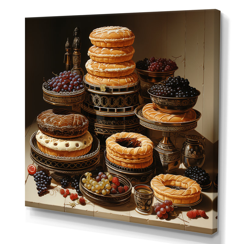 Brown Sweet Temptations Desserts - Desserts, art mural, H 16 po x l 16 po x P 1 po