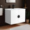 Meuble-lavabo moderne avec portes circulaires cannelées de 30 po de largeur Pell Pixell