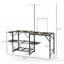 Table de cuisine de patio pliante avec support de lanterne réglable