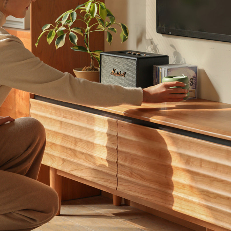 Meuble télé en bois massif Retro Home, 78.74"