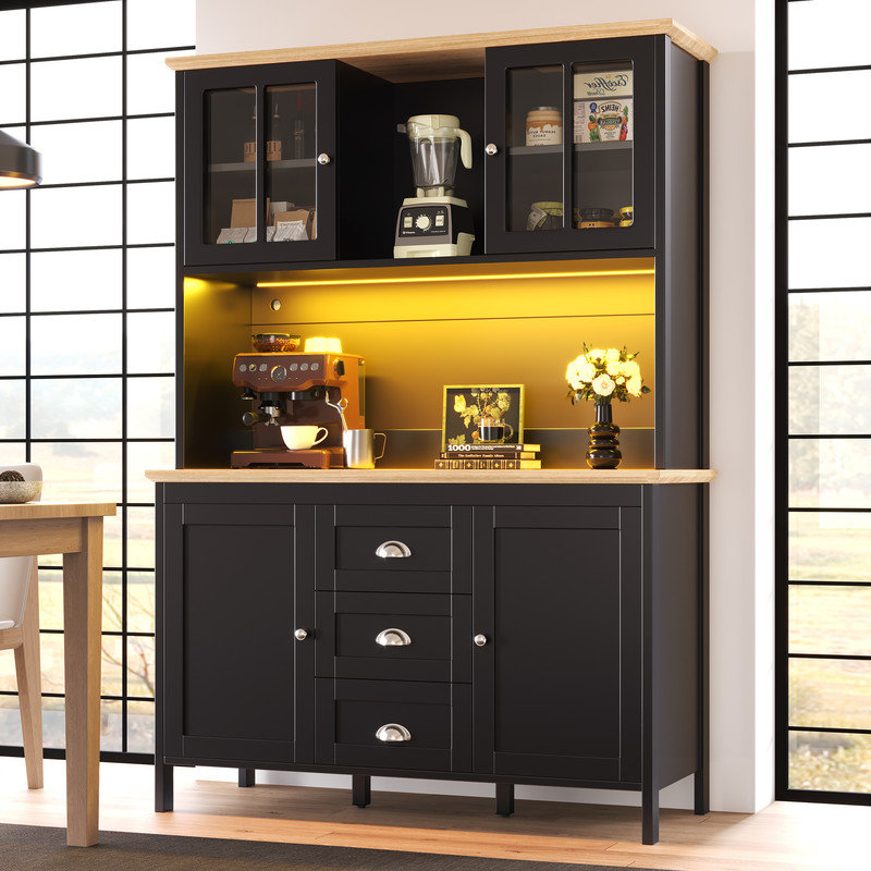 Kitchen Cabinet Set, Black