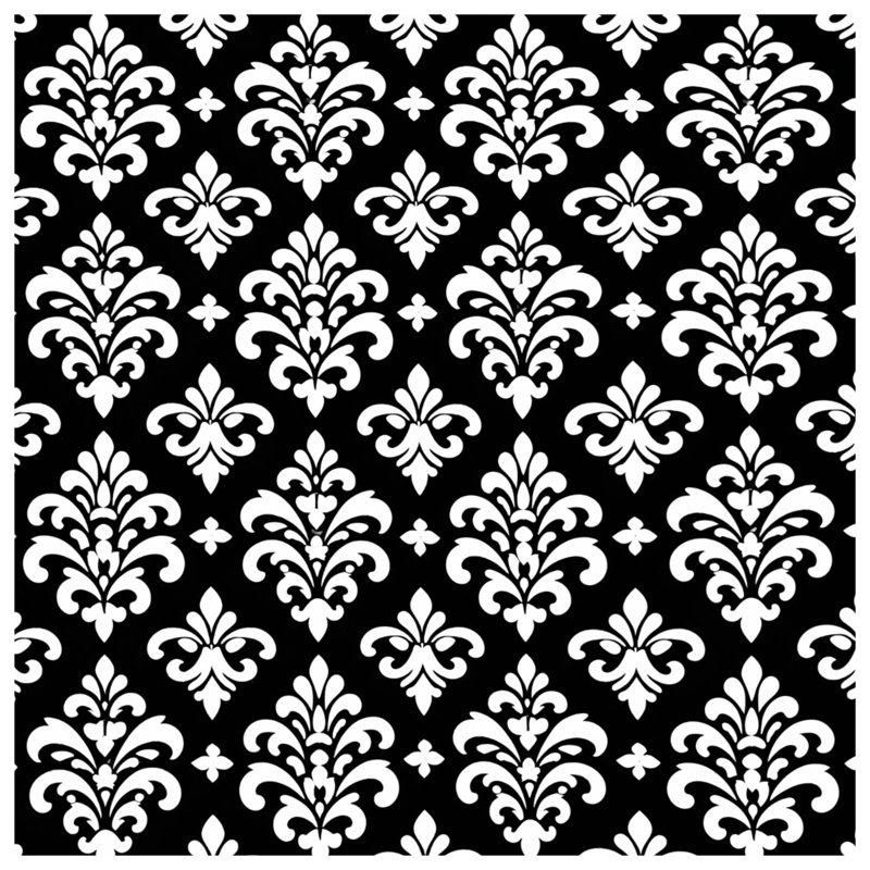 Édredon damassé noir et blanc, Simple extra long