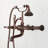 Telephone Style Wall Mounted Tub Faucet with Lever Handles-91668686