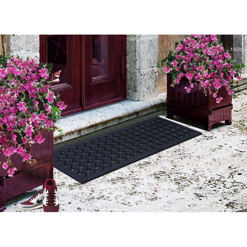 Paillasson extérieur en caoutchouc naturel 18 po x 48 po Albertina