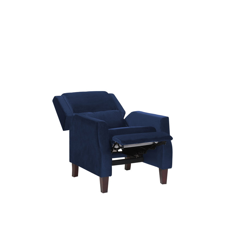 Castin 75cm Wide Velvet Standard Recliner, Blue