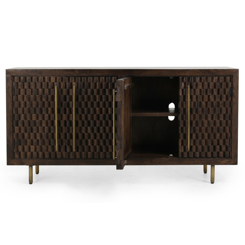 Abshire 72'' Dark Brown Mango Wood Sideboard