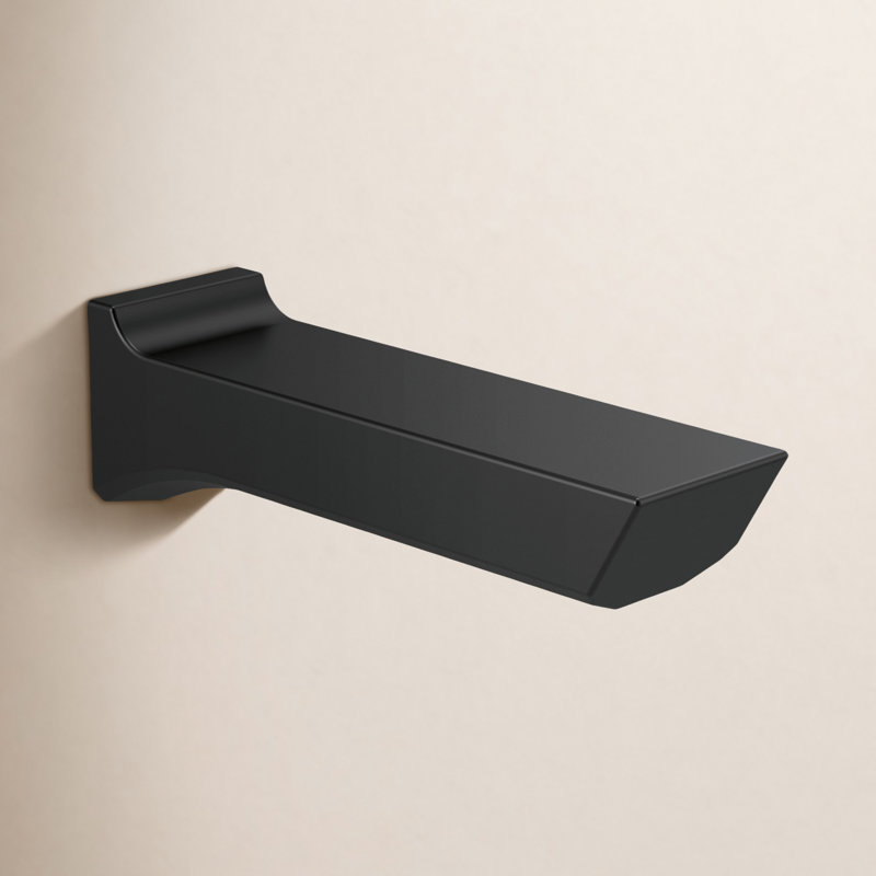 Garniture de robinet de baignoire murale pivotante, Noir mat