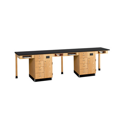 Diversified Woodcrafts 30'' L x 132'' W Rectangle Resin Workstation