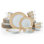 Parchment Gold 40-Piece Porcelain Dinnerware Set, Service for 8
