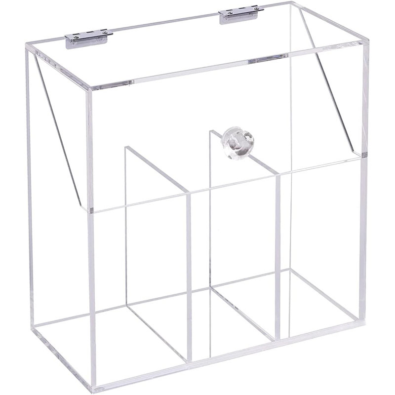 Acrylic 3 Compartment Makeup Organizer
