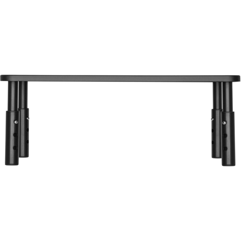Black Adjustable Metal Mesh Monitor Riser with Silicone Pads