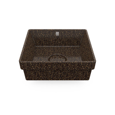Woodio Cube40 15.748'' Wood Square Bathroom Sink