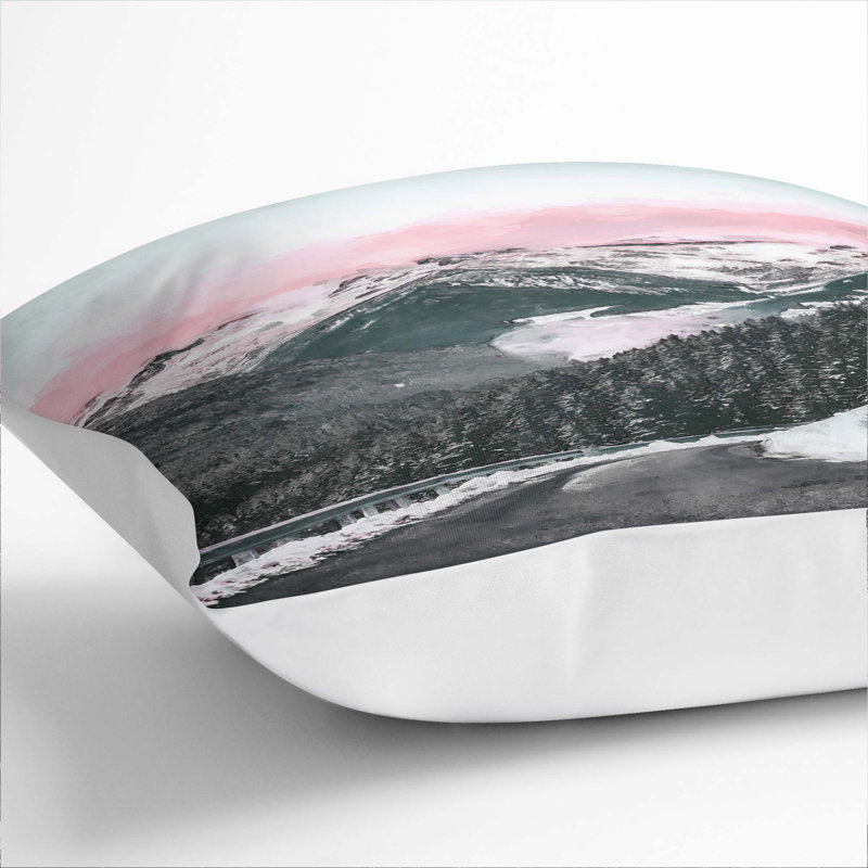 Sky over the Mountain Cushion with Filling, White, 55cm H x 55cm W x 20cm D