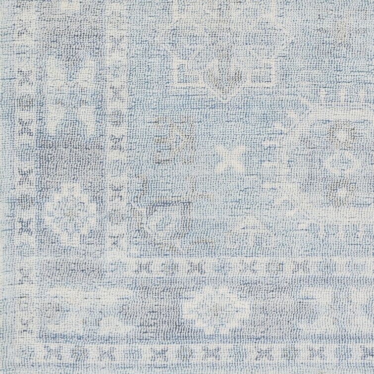 Anita Boho Denim and Wool Scatter Rug by Christopher Knight Home - Blue